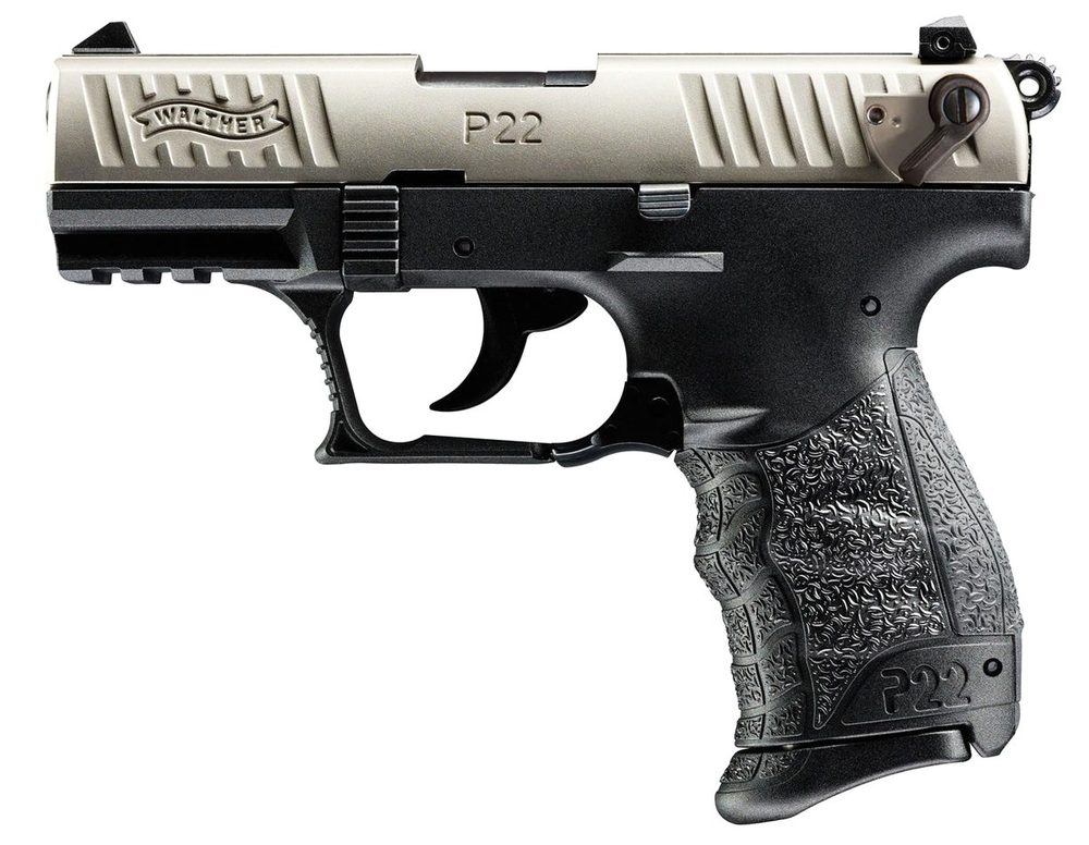 Walther P22 22LR 3.4" Barrel Black 10 Round, 2 Mags- CA Compliant