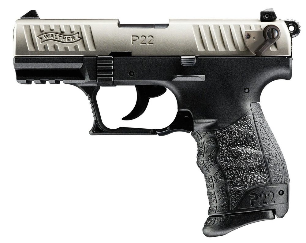 Walther P22 Q .22 LR, 3.42" Barrel, Black/Nickel, 10rd