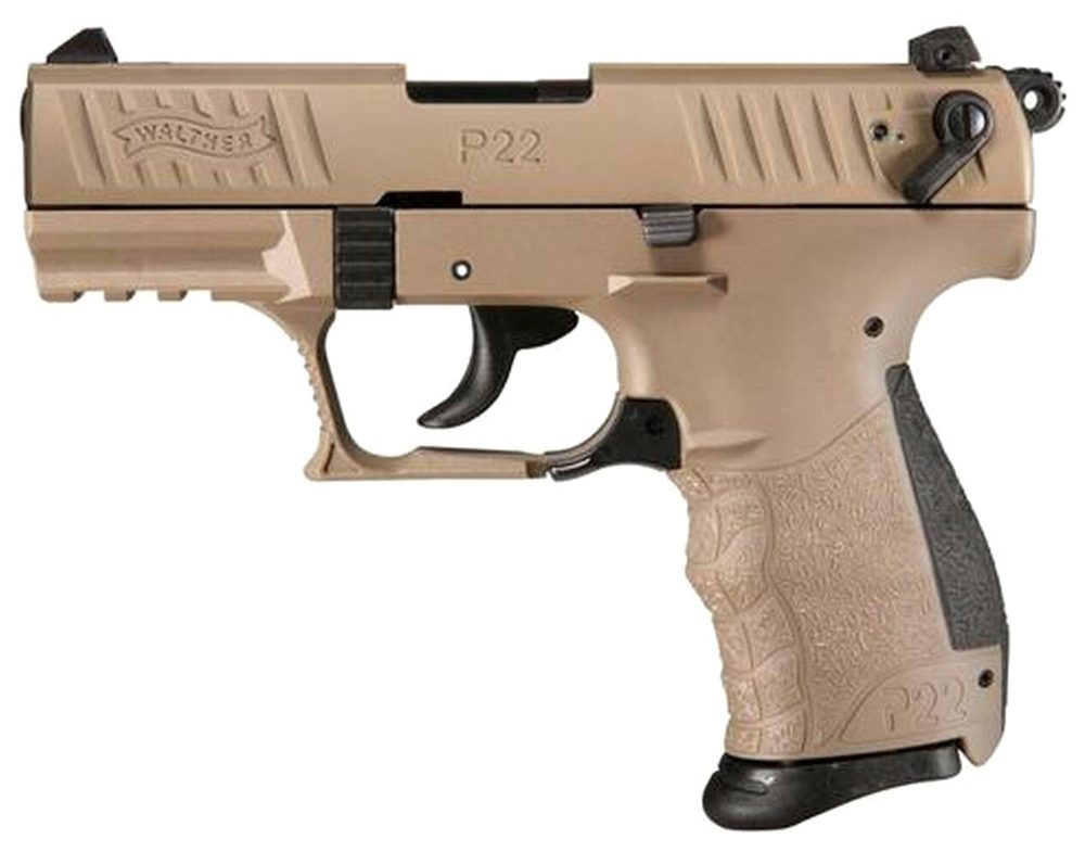 Walther P22 QD 22 (LR) 3.42" Barrel Flat Dark Earth 10rd Mag