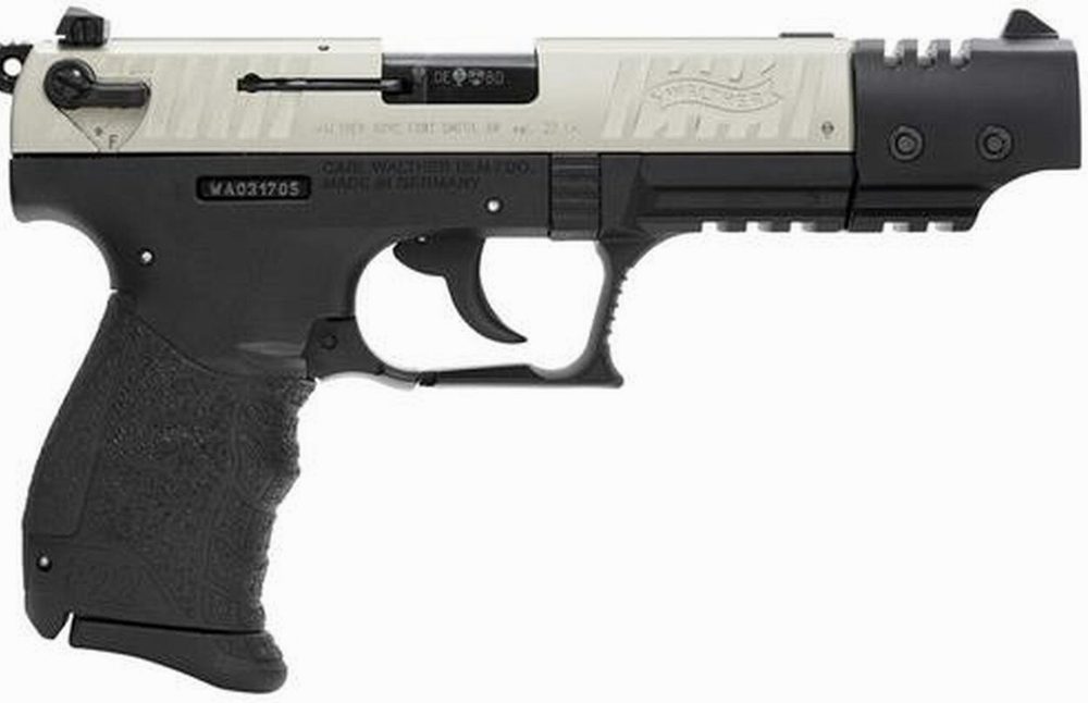 Walther P22 Target .22 L.R. 5" Barrel Nickel 10 Round, 2 Mags