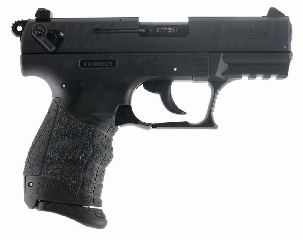 Walther P22QD .22LR 3.42" Threaded Barrel Black Picatinny Rail 10rd Mag