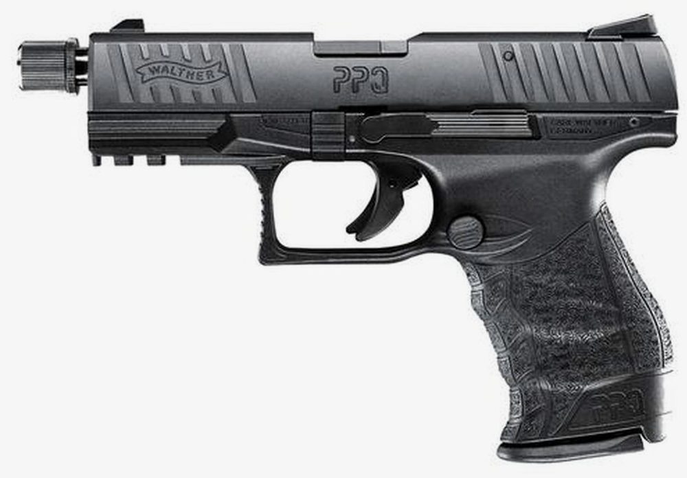 Walther PPQ Tactical .22 L.R. 4" Black 12 Round, Adapter (March), 1 Mag