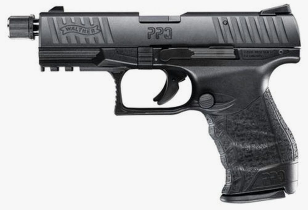 Walther PPQ Tactical M2 .22 L.R. 4" Barrel Black, Adapter 1 Mag 10 Rd Mag