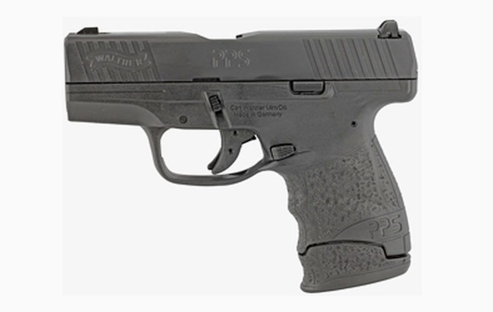 Walther PPS M2 9mm, 3.2" Barrel, 3-Dot Adj. Rear, Black Tenifer, 7rd Mag