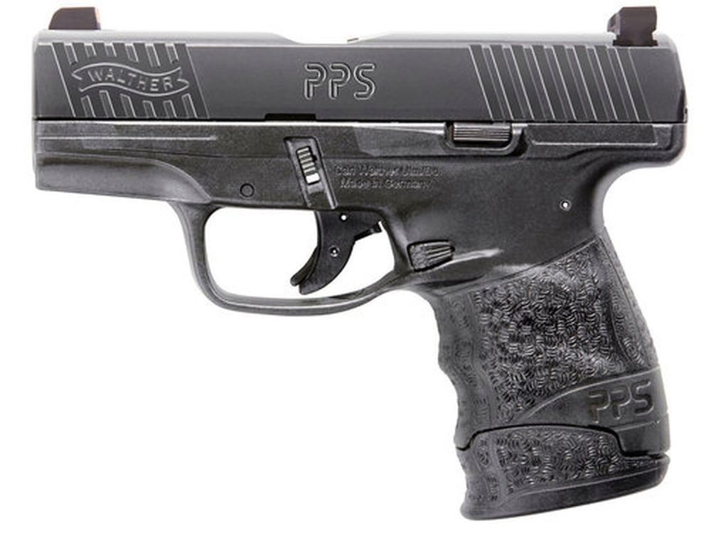 Walther PPS M2 9mm, 3.2" Barrel, XS F8 Night Sights, Black, 6rd/7rd