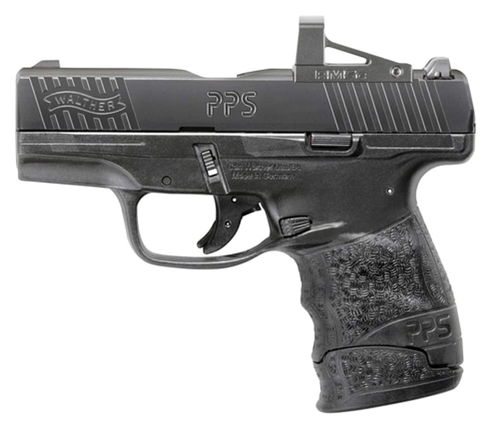 Walther PPS M2, Optic 9MM, 3.2" Barrel, RMSc Red Dot Optic 6 & 7rd Mag