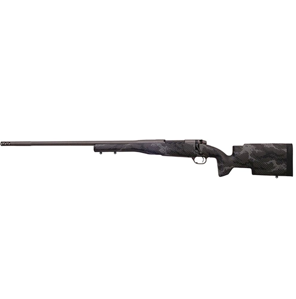 Weatherby Mark V Accumark Pro 257 Weatherby Mag, 26" Carbon Fiber, Gray Sponge Patterns, Gray Cerakote, Left Hand, 3rd
