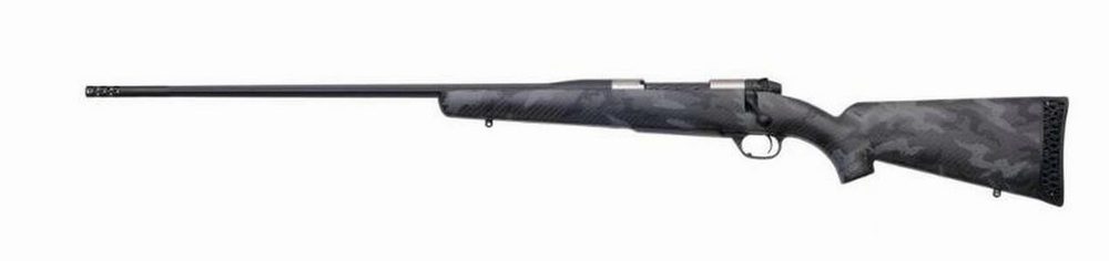 Weatherby Mark V Back Country Titanium 257 Weatherby Mag, 26" Barrel, Carbon Fiber Gray Sponge Patterns, Graphite Black Cerakote, Left Hand, 3rd