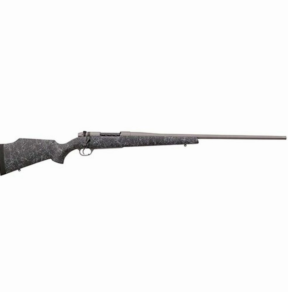 Weatherby Mark V Weathermark 6.5-300 Weatherby Mag, 26" Tac Gray Cerakote, Gray Webbing, Monte Carlo, RH, 3rd