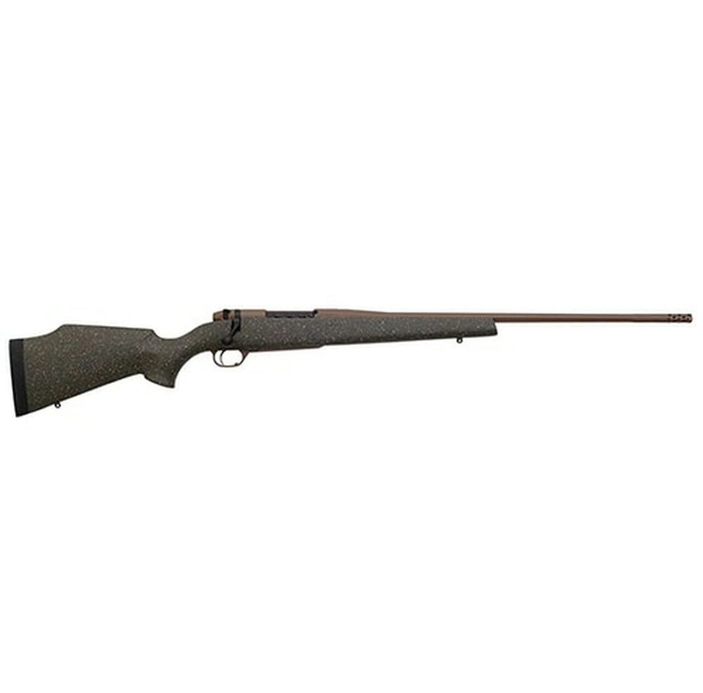 Weatherby Weatherby, Mark V, Weathermark LT, 300 Weatherby Magnum, 28" Steel Barrel, Green Black And, Flat Dark Earth, Fiberglass Stock, Right Hand, 3Rd