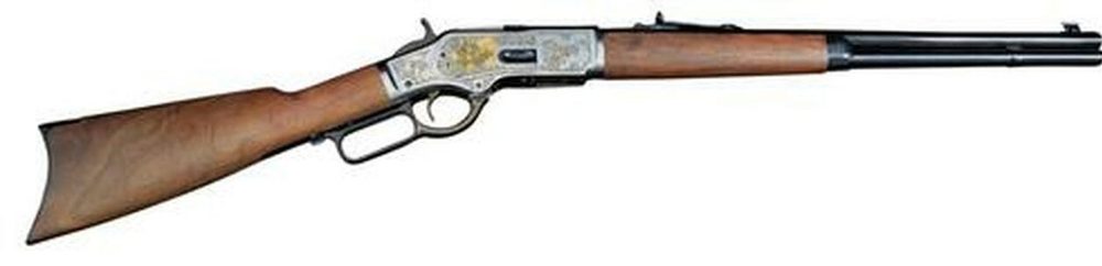 Winchester 1873 45 Colt Black/Gold Lever 20" Barrel Walnut Stock 10 Rd
