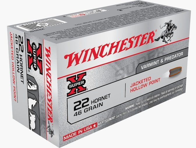 Winchester Super X 22 Hornet Ammo 46 Grain Jacketed Hollow Point 200 rounds