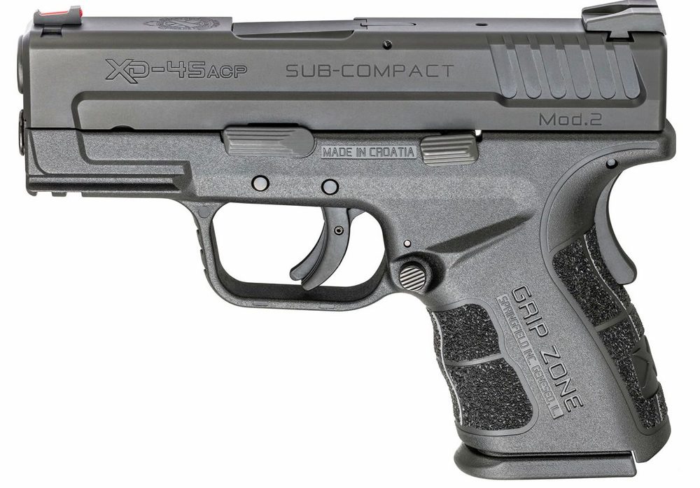 XD Mod.2 .45 ACP Sub-Compact Black Gear Up Package with 5 Mags and Range Bag