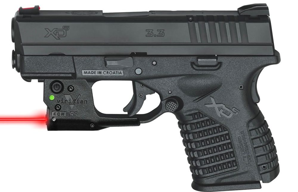 XD-S 3.3 40 S&W Centerfire Black Pistol with Laser Package