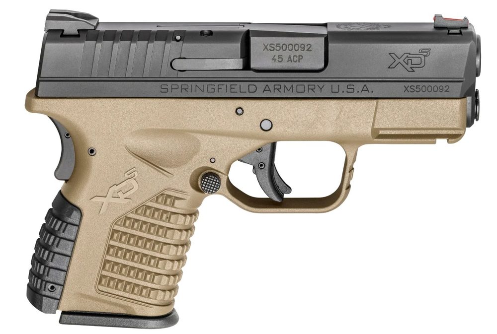 XDS 3.3 Single Stack 45ACP Flat Dark Earth (FDE) Carry Conceal Pistol